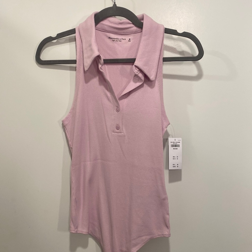 Abercrombie polo body suit- ribbed